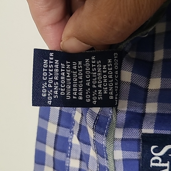 CHAPS Blue & White Checkered Button Down Long Sleeve Shirt - Size XL - Picture 11 of 16